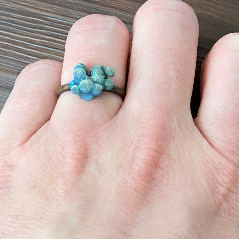 Sculpted From Nothing Aura grape agate ring size 7